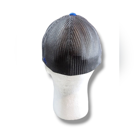 Pacific Headwear Pro-Model Adult Letter "F” Blue & Gray Baseball Flexfit Hat Cap - Picture 2 of 8